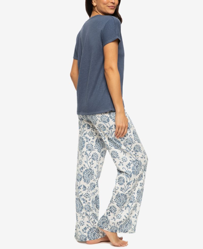 Women's Josephine V-Neck T-Shirt and Pants Pajama Set Style 900870