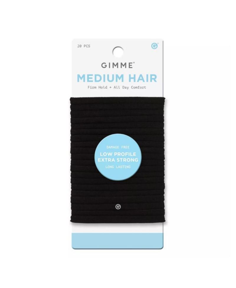 Low Profile Hair Bands - Gentle, No-Snag Elastic Ties for Fine and Thick Locks - Non-Slip Seamless Ponytail Holders - 20 Pack