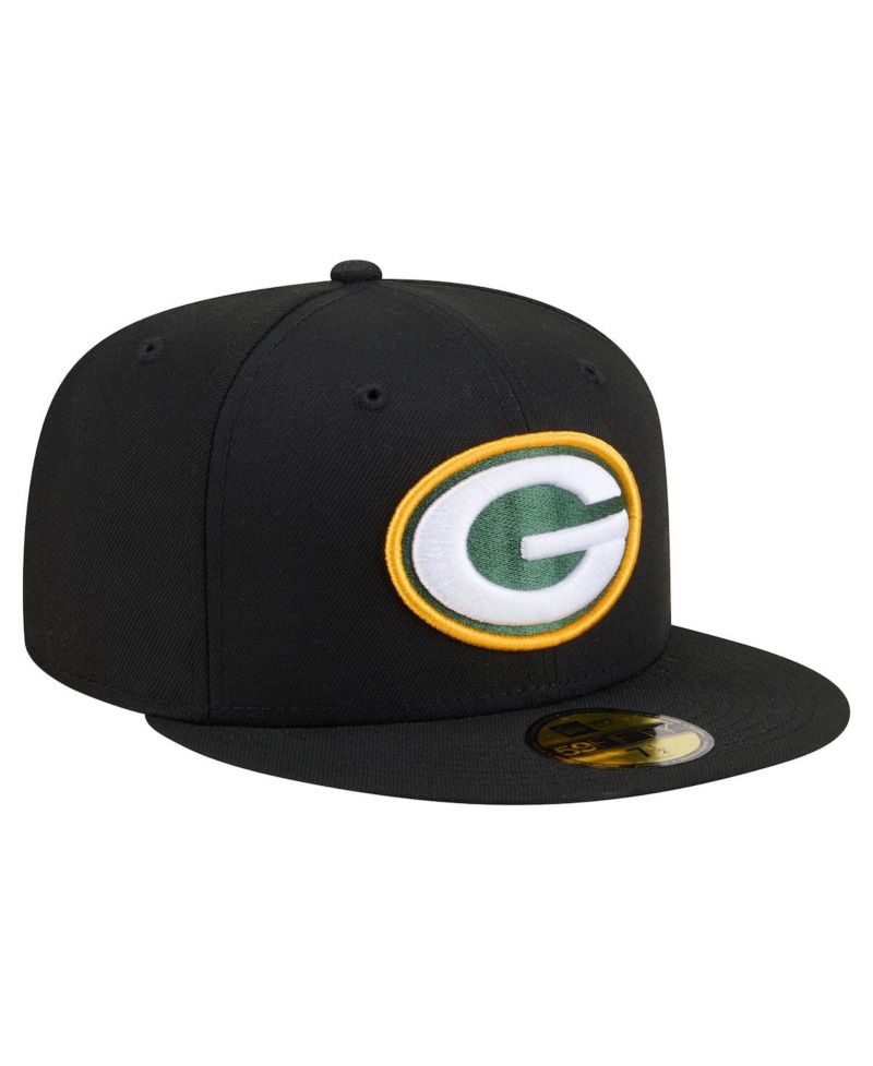 Men's Black Green Bay Packers 59FIFTY Fitted Hat