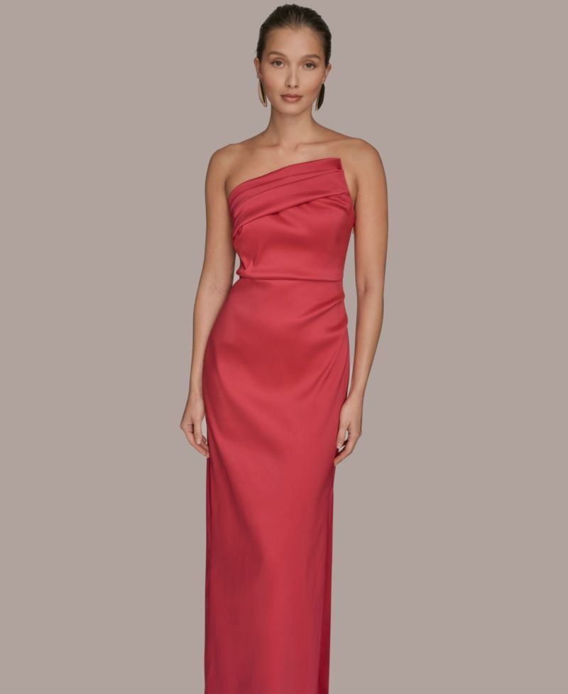 Women's Ruched Strapless Gown