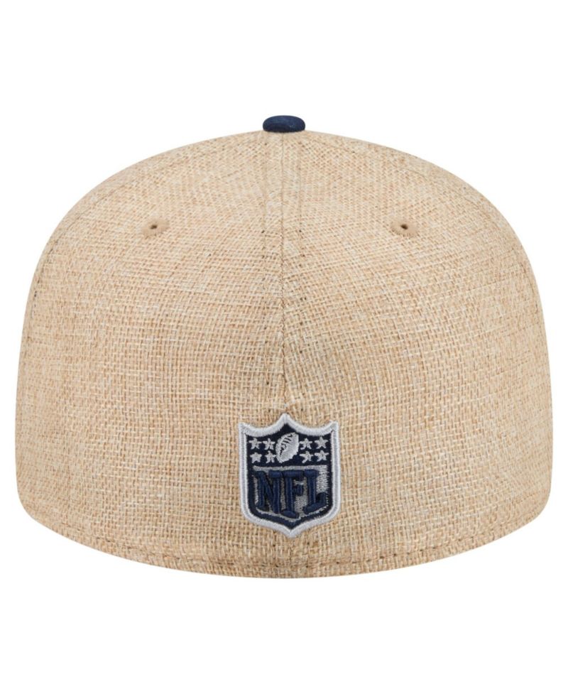 Men's Natural/Navy Dallas Cowboys Pre-Curved Twine 59FIFTY Fitted Hat