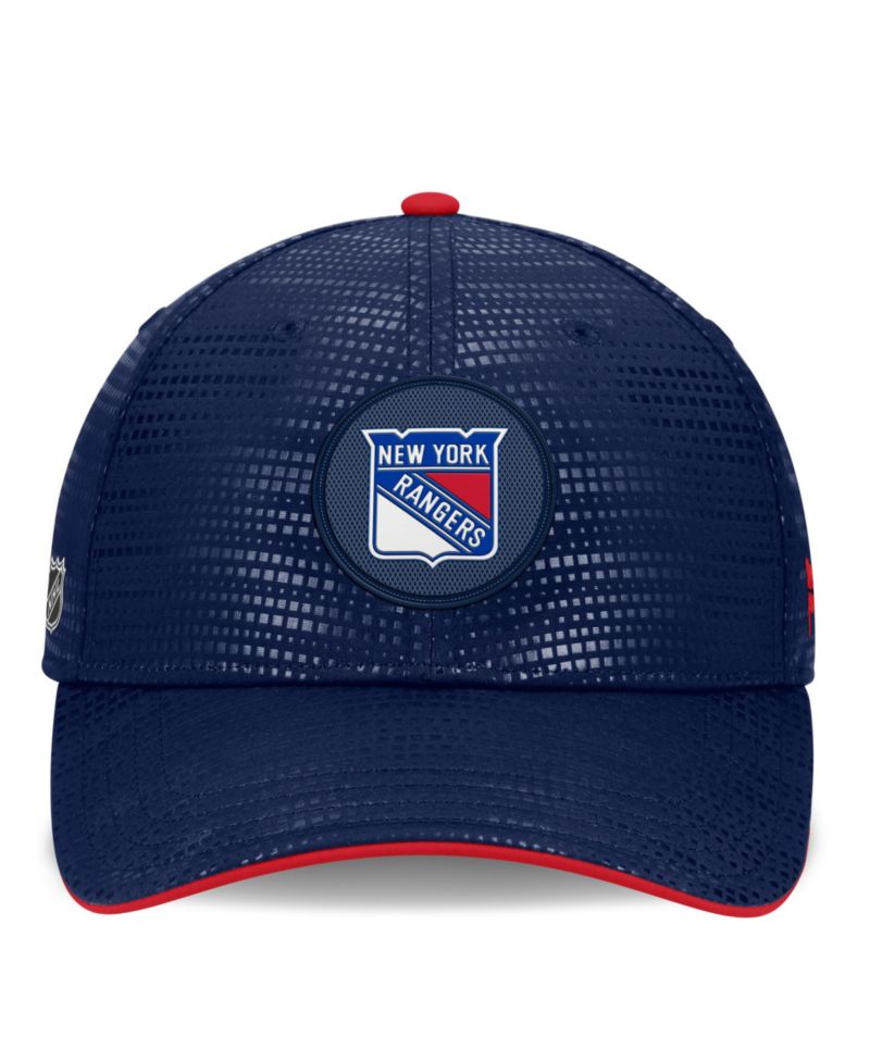 Men's Navy New York Rangers Authentic Pro Rink Debossed Stretch Fit Hat