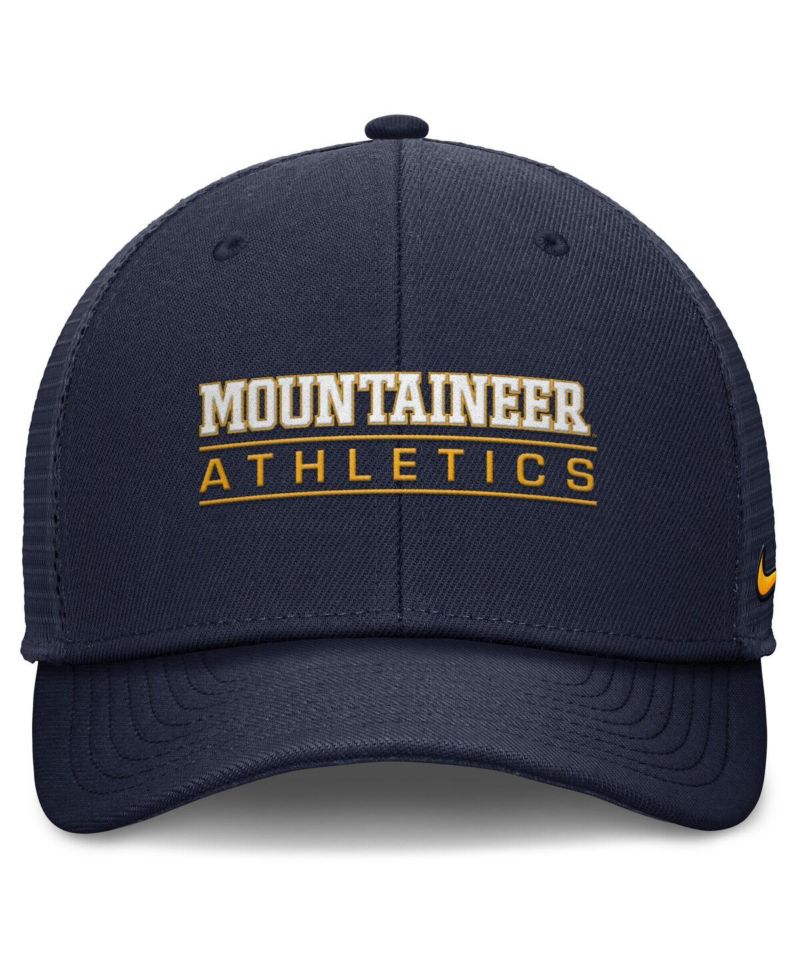 Men's Navy West Virginia Mountaineers Rise Adjustable Hat