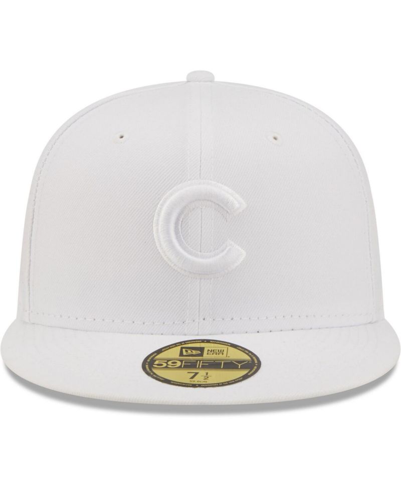 Men's Chicago Cubs White on White 59FIFTY Fitted Hat