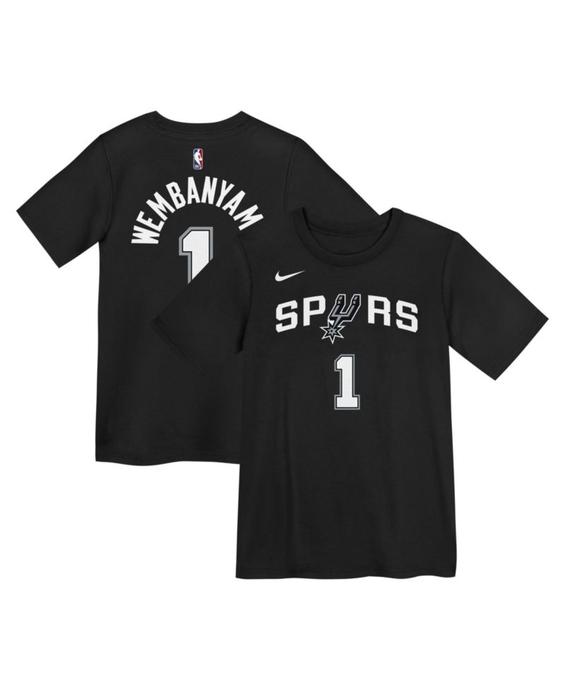 Preschool Victor Wembanyama Black San Antonio Spurs Icon Name & Number T-Shirt