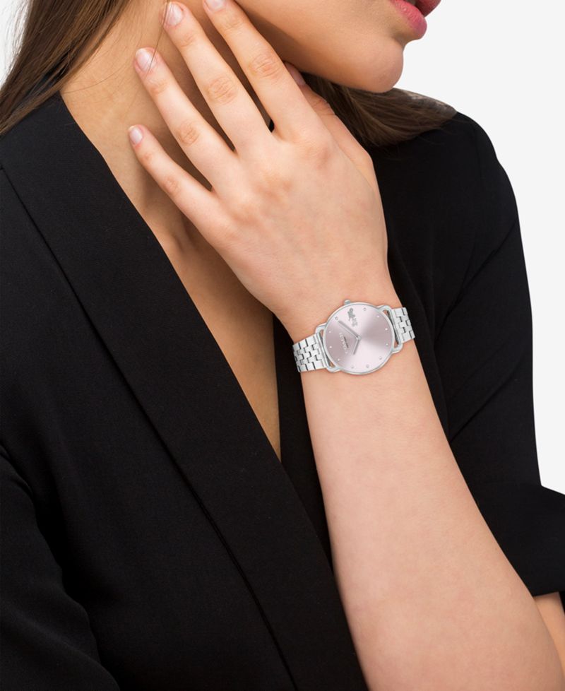 Women's Elliot Silver-Tone Stainless Steel Bracelet Watch 36mm