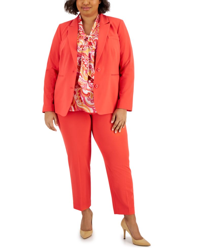 ASL Plus Size Classic Mid Rise Ankle Pants