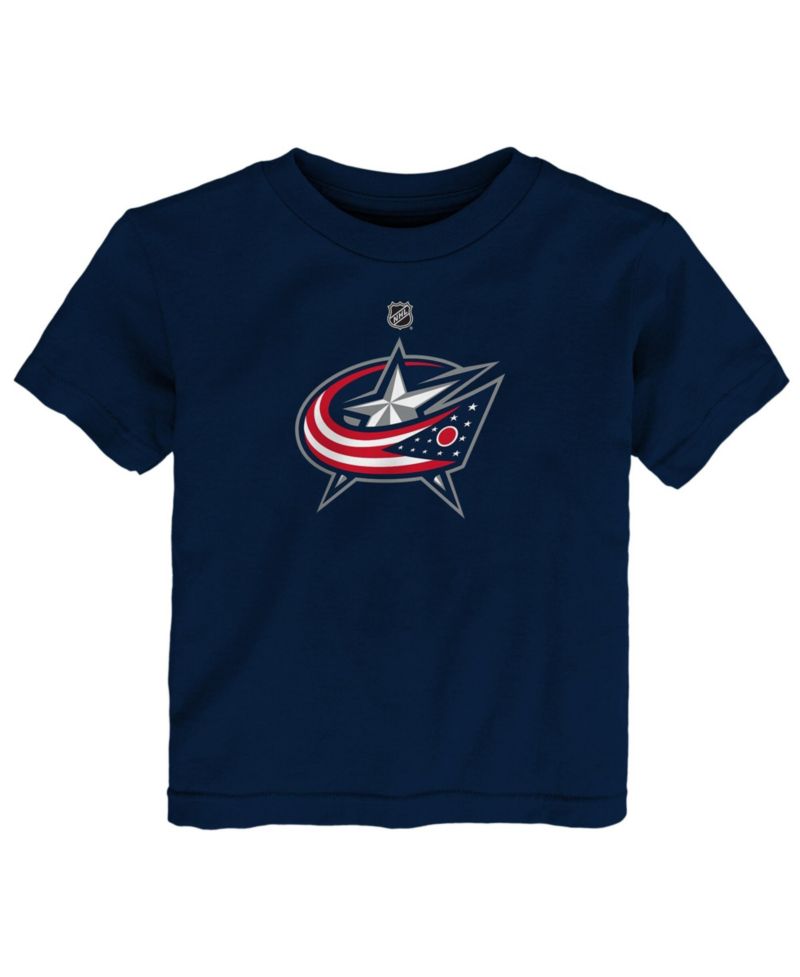 Baby Boys and Girls Navy Columbus Blue Jackets Primary Logo T-Shirt