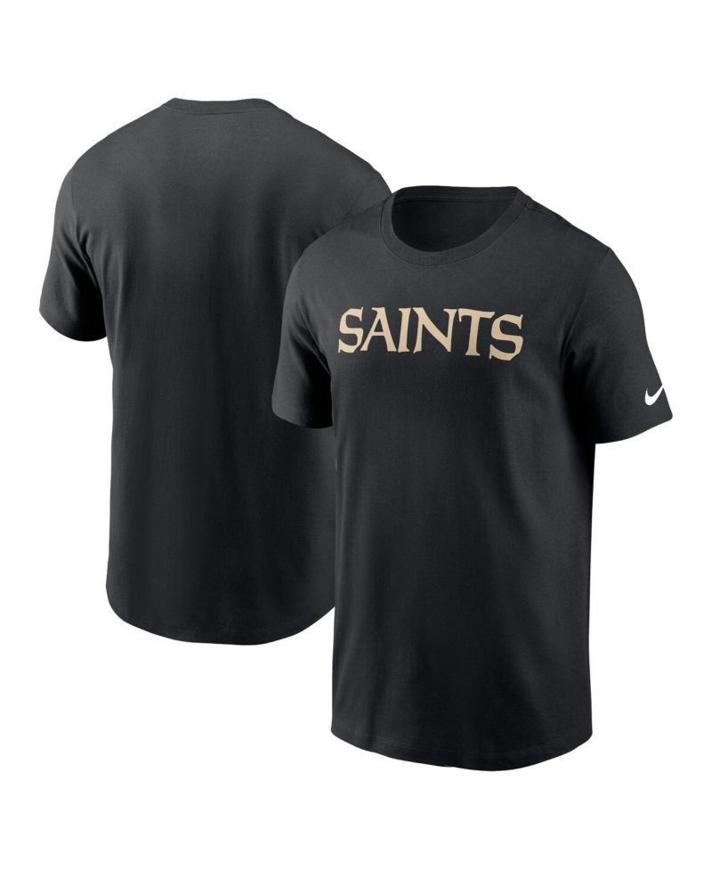 Men's Black New Orleans Saints Primetime Wordmark Essential T-Shirt