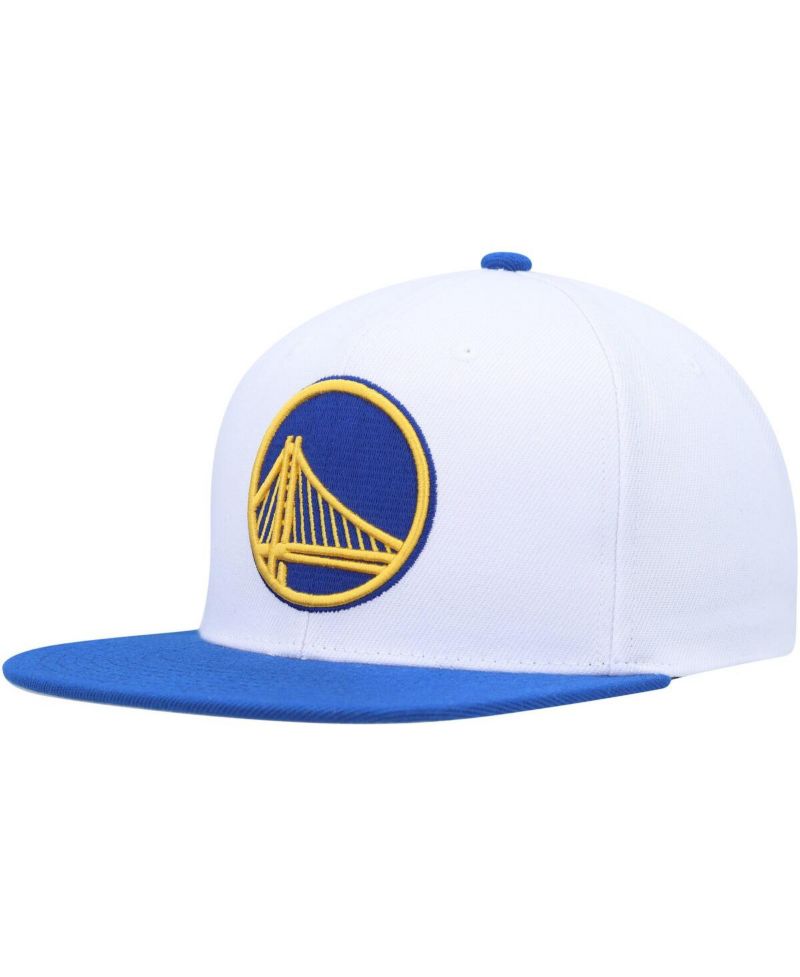 Men's White, Royal Golden State Warriors Side Core 2.0 Snapback Hat