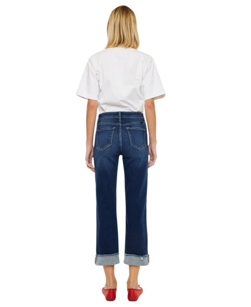 Women's High Rise Cropped Straight-Leg Jeans