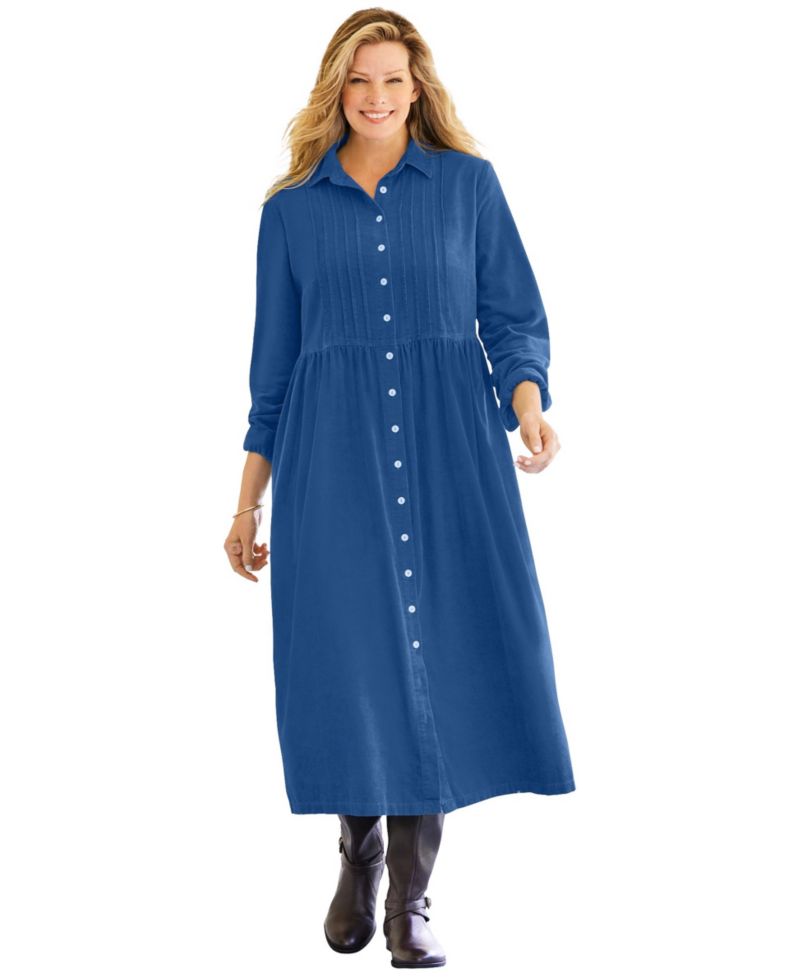 Women's Within Button Front Corduroy Dress