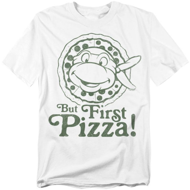 Men's TMNT But First Pizza T-Shirt