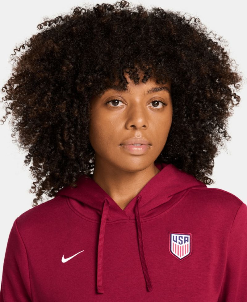 Women's Red USMNT Club Fleece Hoodie