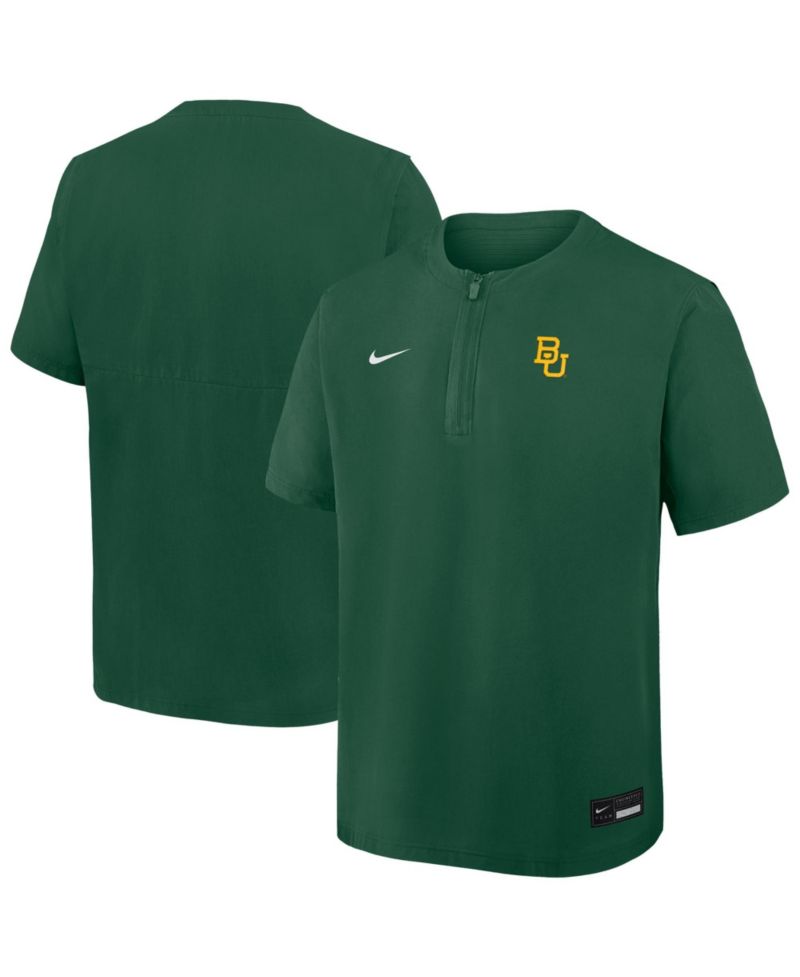 Men's Green Baylor Bears Dri-FIT Quarter-Zip Windshirt