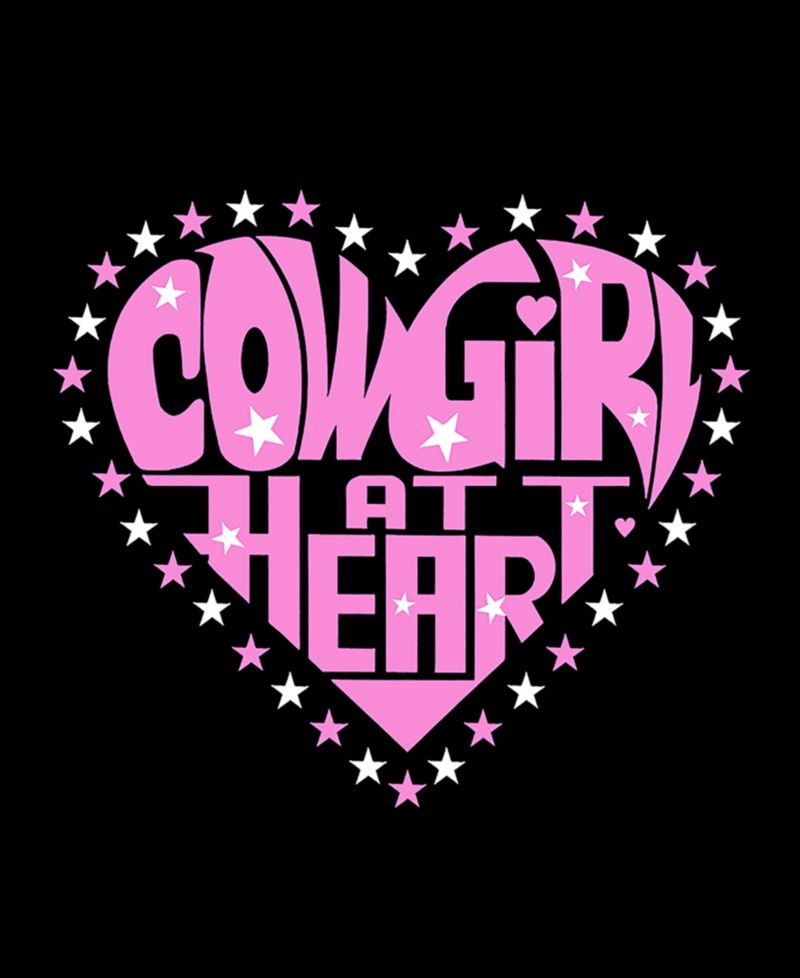 Women's Cowgirl at Heart Word Art Pullover Top