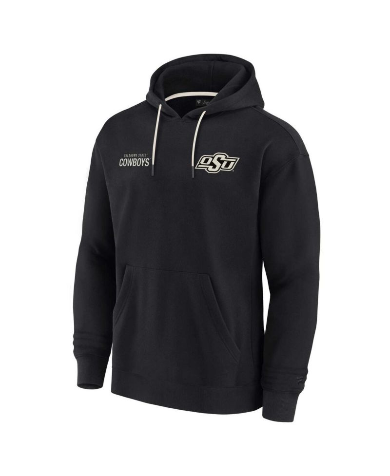 Men's and Women's Black Oklahoma State Cowboys Super Soft Fleece Pullover Hoodie