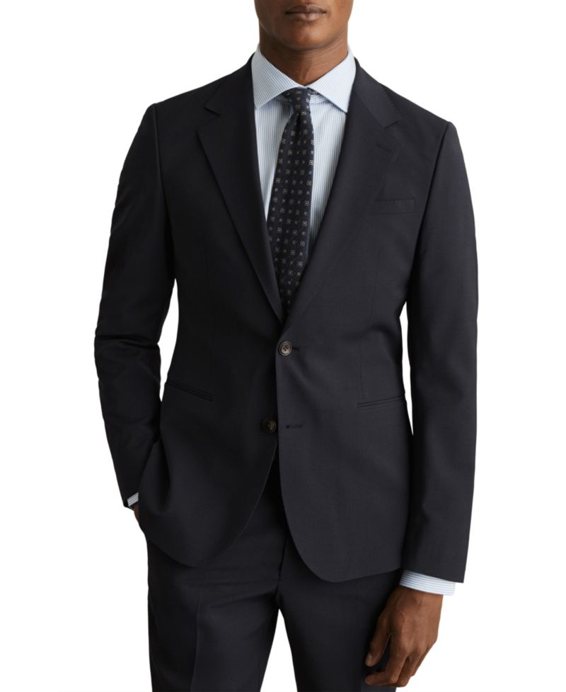 Men's Promise Tailored-Fit Wool-Blend Single-Breasted Suit Blazer