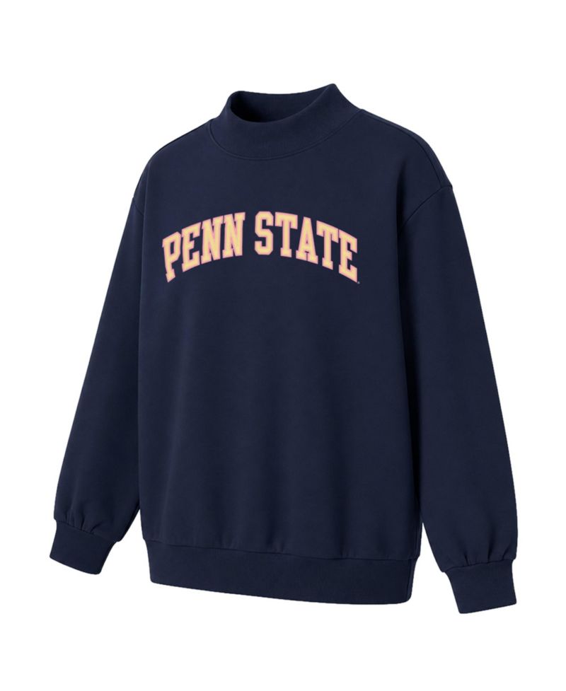 Women's Navy Penn State Nittany Lions Monroe Mock Neck Sweatshirt