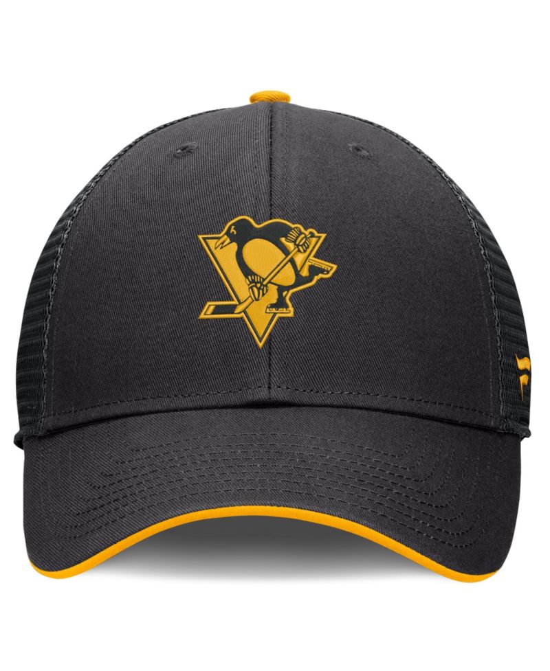 Men's Black Pittsburgh Penguins Fundamental Limits Trucker Adjustable Hat