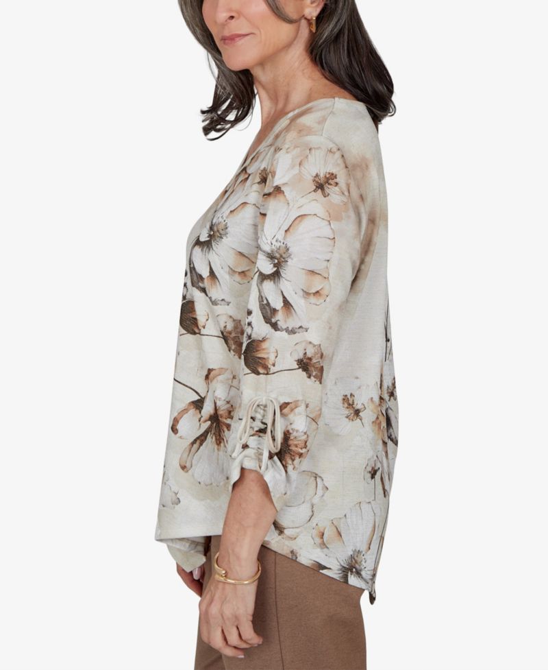 Women's Floral 3/4-Sleeve Blouse