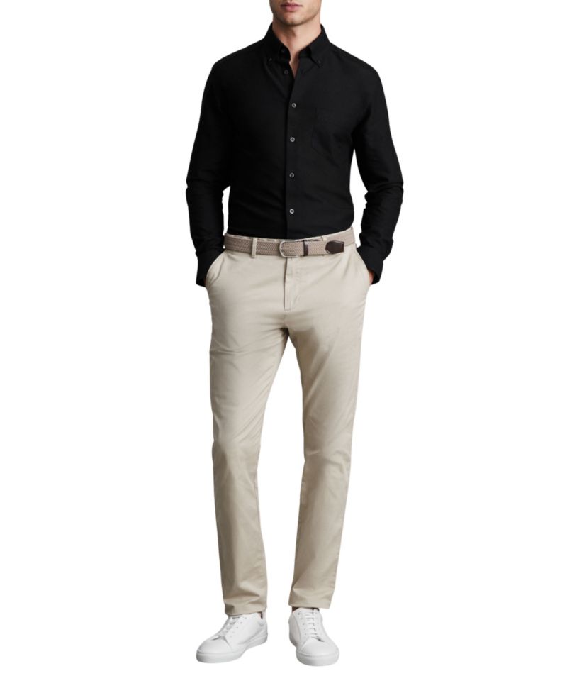 Men's Greenwich Slim-Fit Button-Down Collar Cotton Oxford Shirt