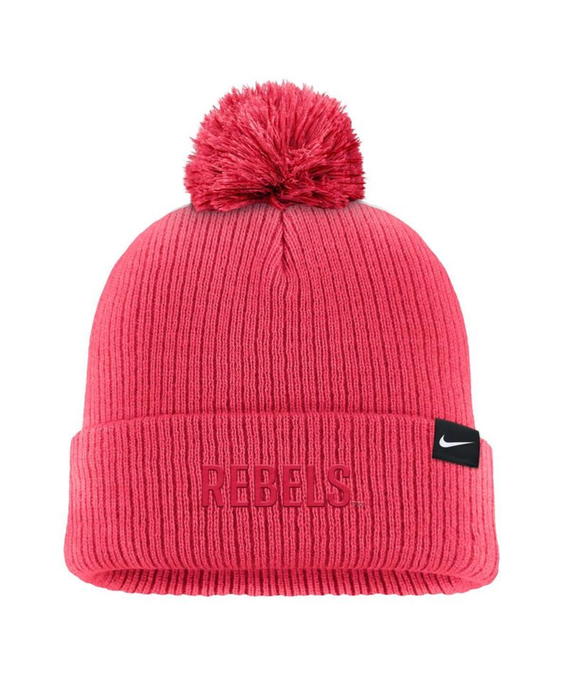 Men's Scarlet UNLV Rebels Tonal Peak Cuffed Knit Hat with Pom