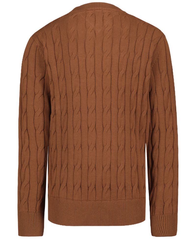 Men's Cable Knit Crewneck Sweater