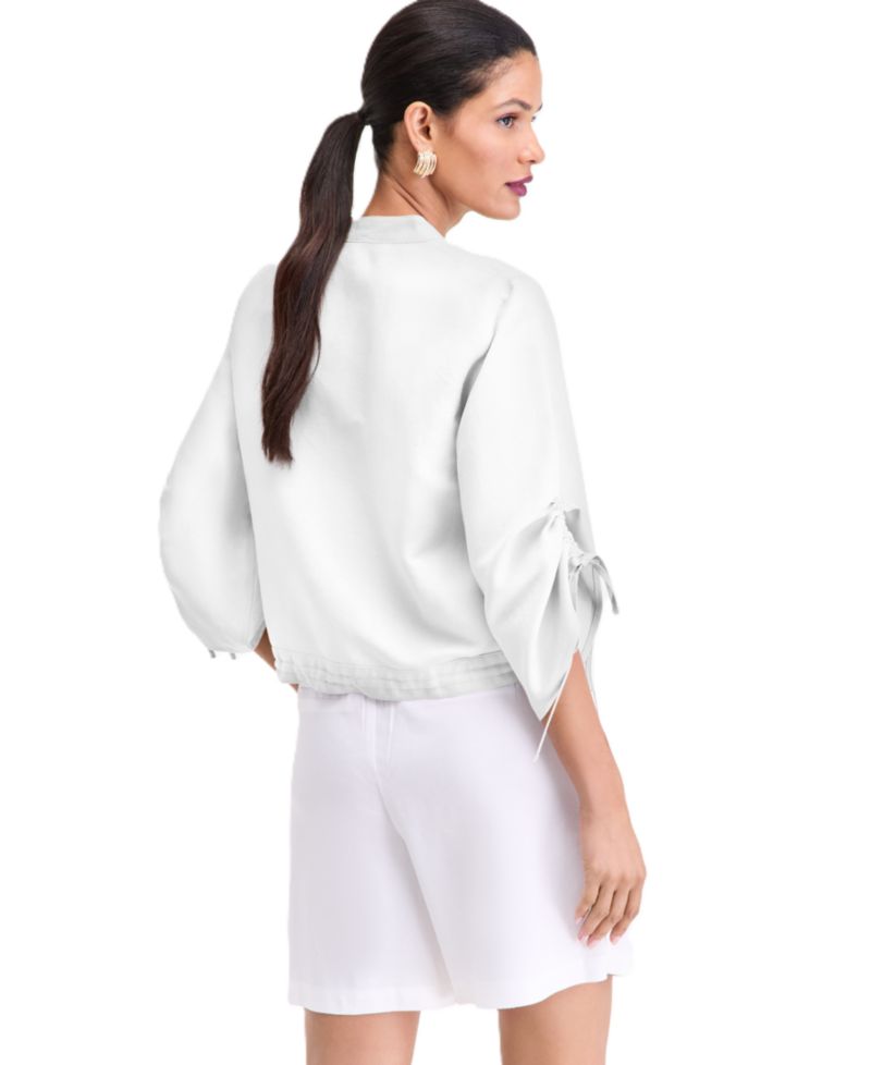 Women's 3/4-Sleeve Button-Front Blouse