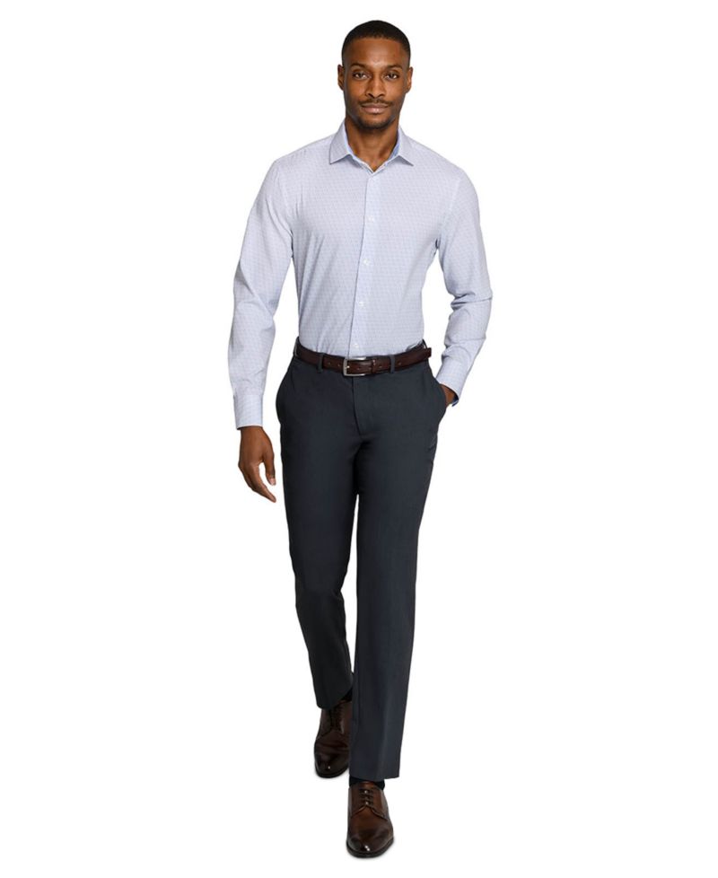 Men's Slim-Fit Performance Stretch Comfort Dress Shirt