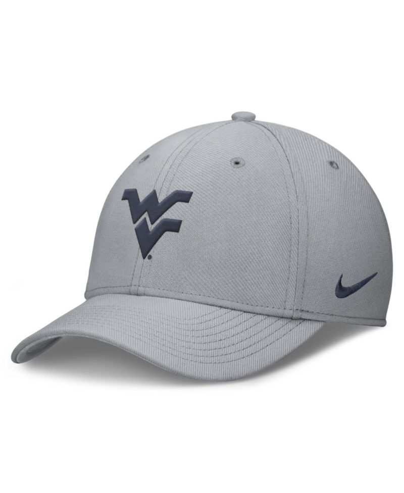 Men's Gray West Virginia Mountaineers Rise SwooshFlex Dri-FIT Hat