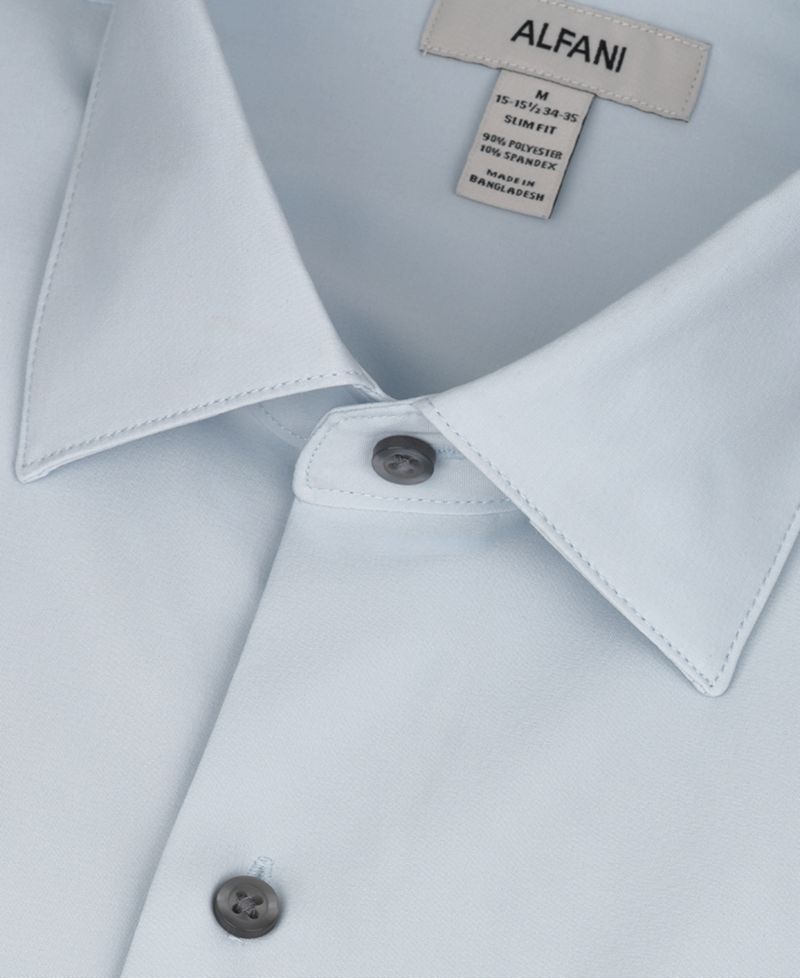 Men's Slim-Fit Performance Solid Dress Shirt
