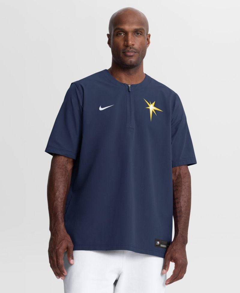 Men's Navy Tampa Bay Rays Authentic Collection Dri-FIT Quarter-Zip T-Shirt