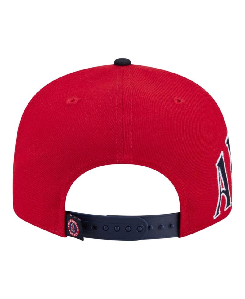 Men's Red/Navy Los Angeles Angels Stretched Two-Tone 9FIFTY Adjustable Hat
