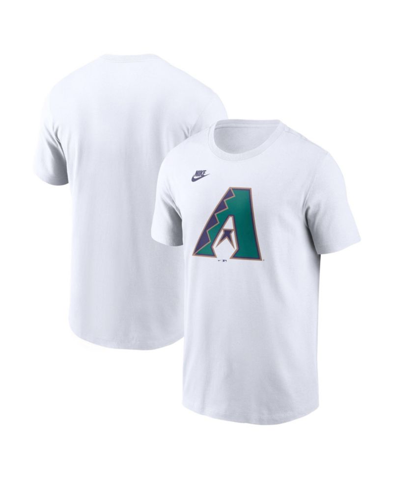 Men's White Arizona Diamondbacks Cooperstown Collection Logo T-Shirt