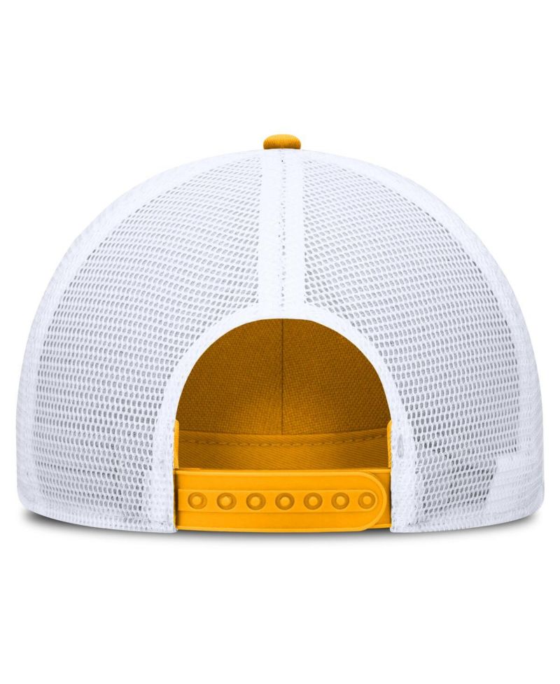 Men's Gold/White West Virginia Mountaineers 2025 On-Field Rise Engineered Trucker Adjustable Hat