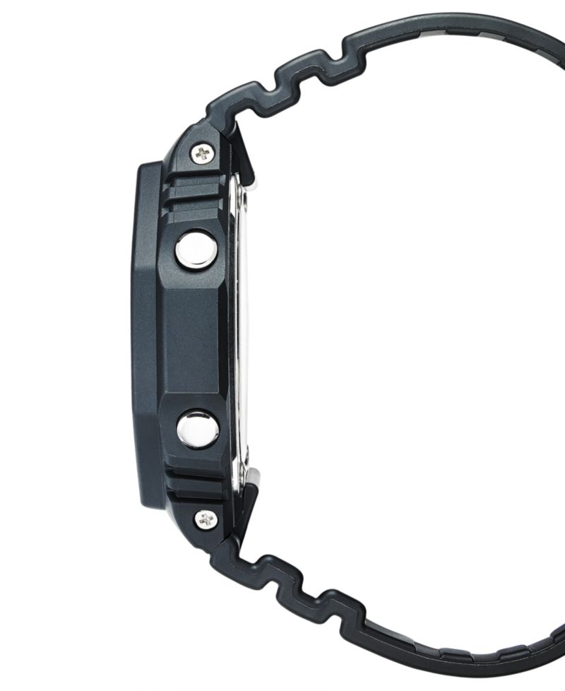 Men's Analog-Digital Black Resin Strap Watch 45.4mm