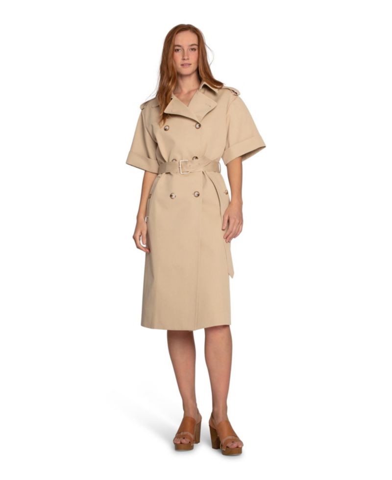 Women's Belle and Bloom Dust and Daring Short Sleeve Trench Style Dress