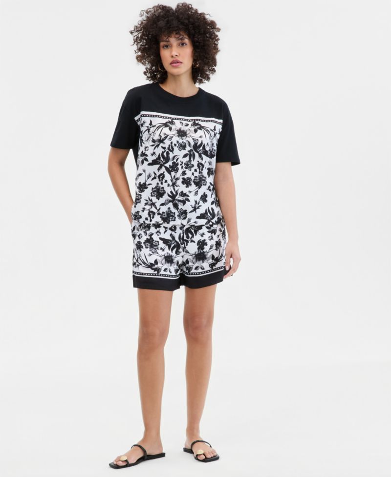 Petite Printed Crewneck T-Shirt