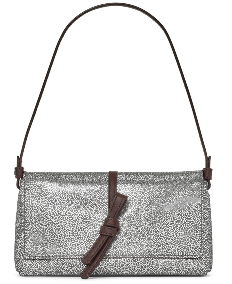 Loop Metallic Dot Small Flap Shoulder Handbag