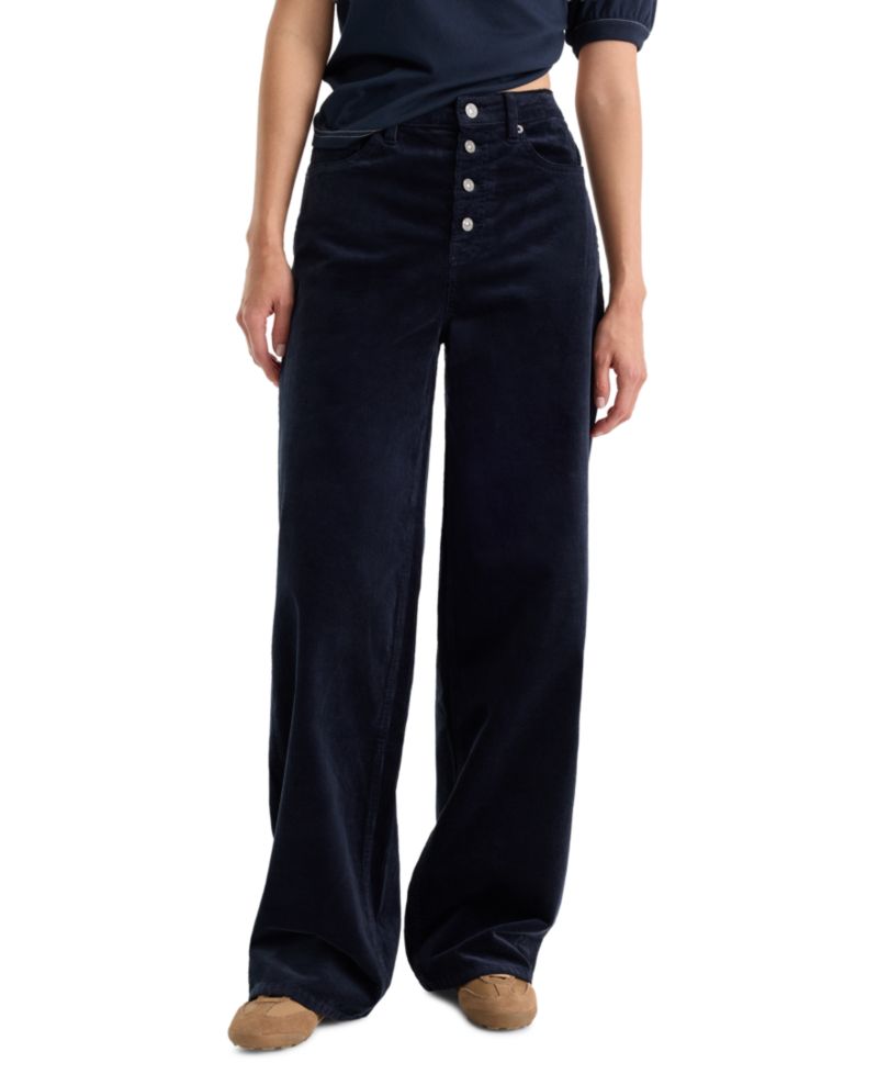 Women's Vintage High-Rise Wide-Leg Corduroy Jeans