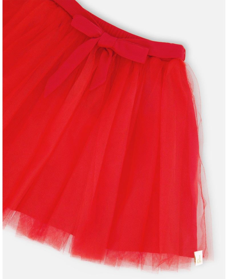 Big Girls Mesh and Eyelet Skirt.