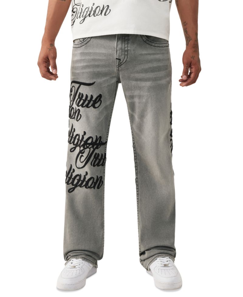 Men's Billy Bootcut Embroidered Leg Flap Jeans