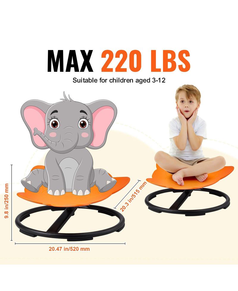 Elephant Kids 360degree(s) Swivel Sensory Chair with Non-Slip Base, 220 lb Capacity