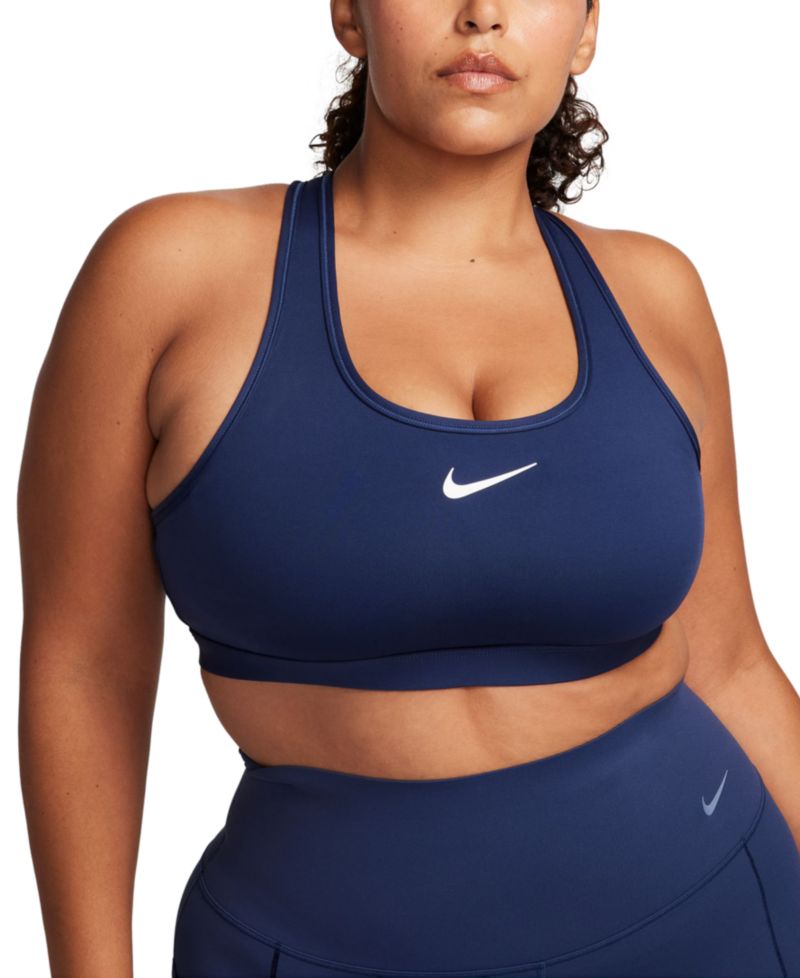 Plus Size Active Medium-Support Padded Logo Sports Bra