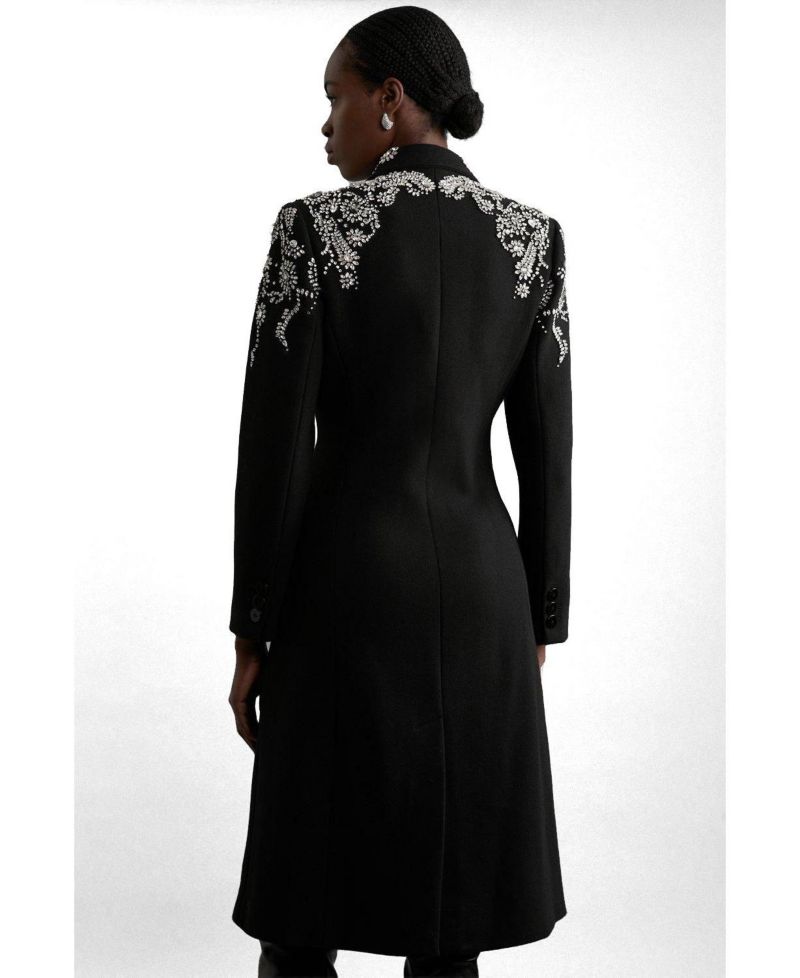 Women's Tailored Wool Double Breasted Midi Coat
