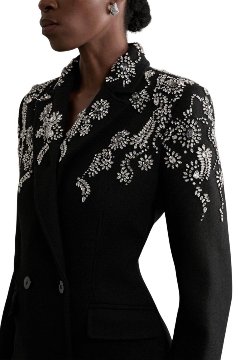 Women's Tailored Wool Double Breasted Midi Coat