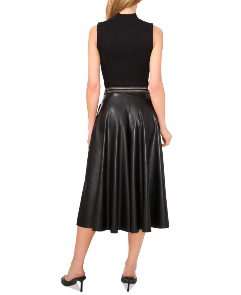 Women's Faux-Leather Culottes