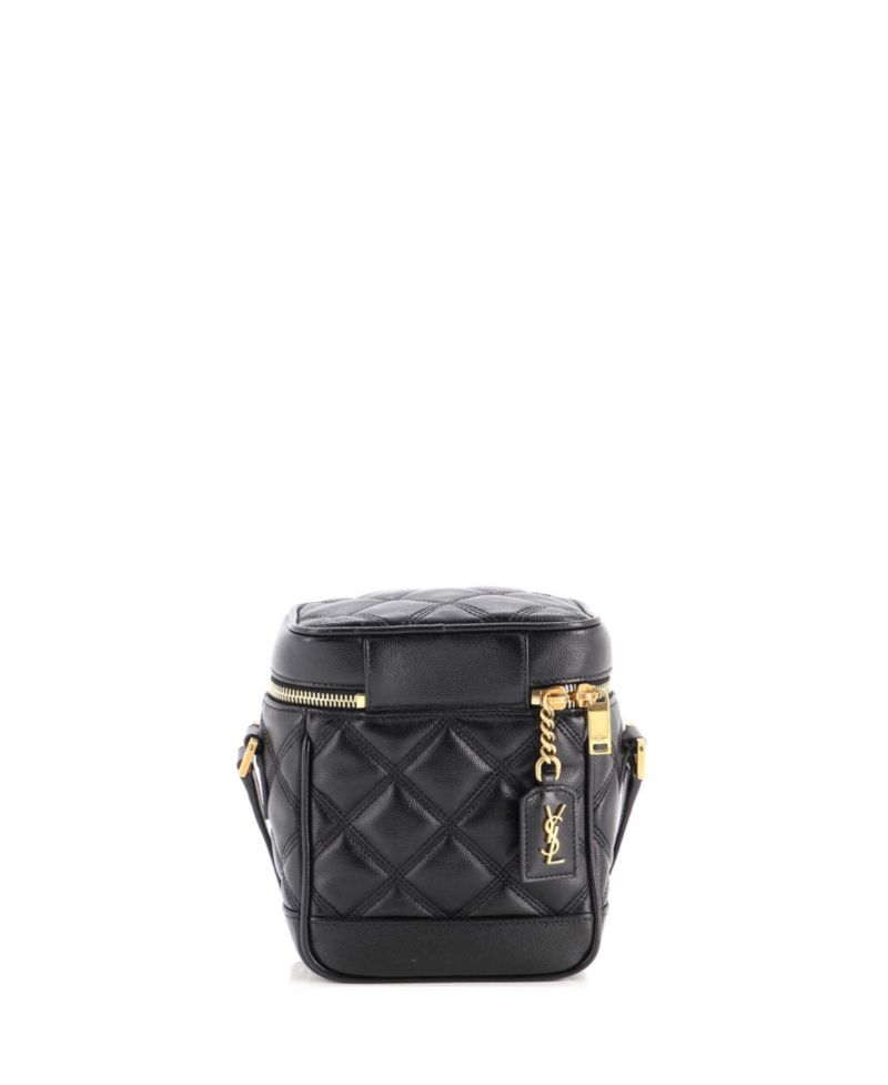 80's Vanity Bag Quilted Leather