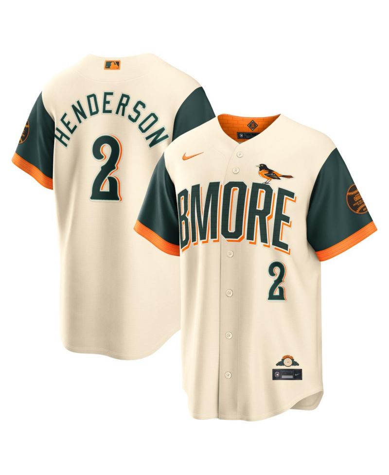 Men's Gunnar Henderson Natural Baltimore Orioles 2026 City Connect Stadium Jersey